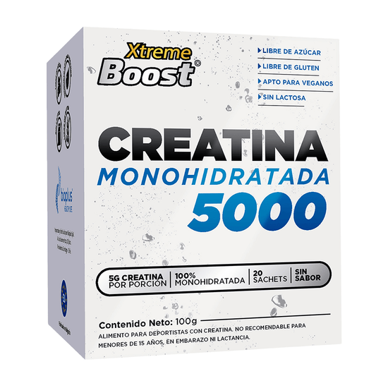 CREATINA MONOHIDRATADA XTREME BOOST 20 SACHETS SIN SABOR