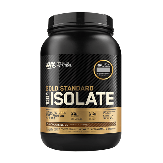 GOLD STANDARD 100% ISOLATE CHOCOLATE BLISS GF - 1.64 LB, ON