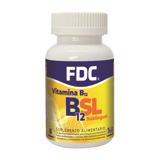 Vitamina B12 Sublingüal 12mcg 60 tabletas